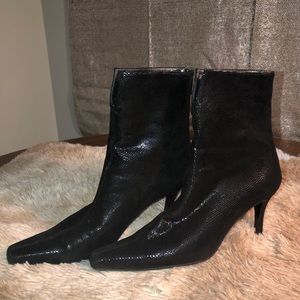 Stuart Weitzman black mid calf booties